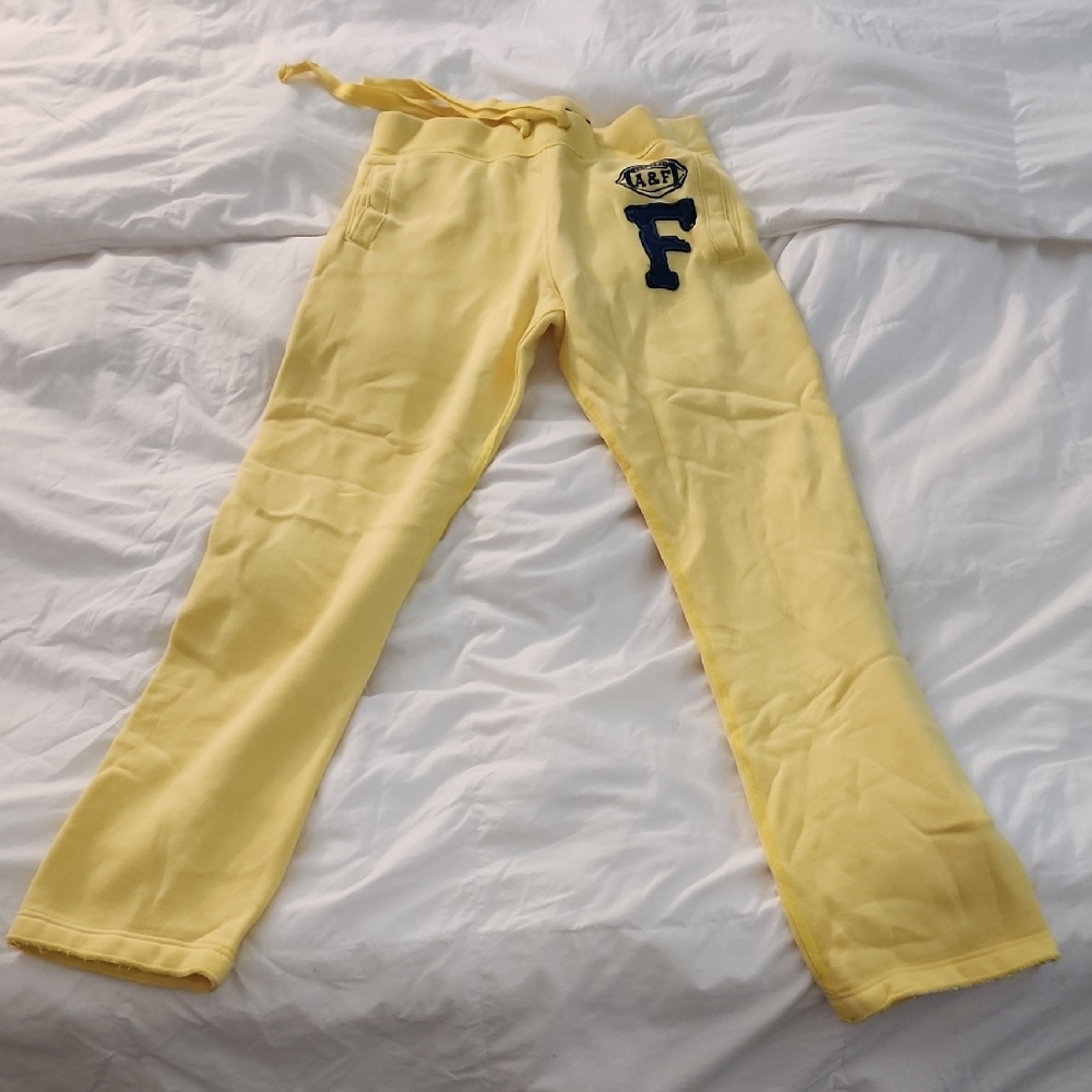 Abercrombie & Fitch Yellow Men's Sweatpants